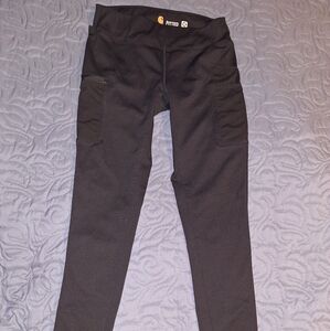 NWT Carhartt Brown Utility Leggings Women's Force Fitted Midweight XS (0-2) Tall